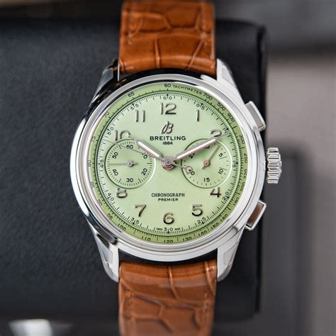 breitling b09 chronograph|breitling b09 pistachio review.